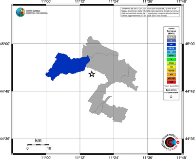 Mappa EMS - territori comuni