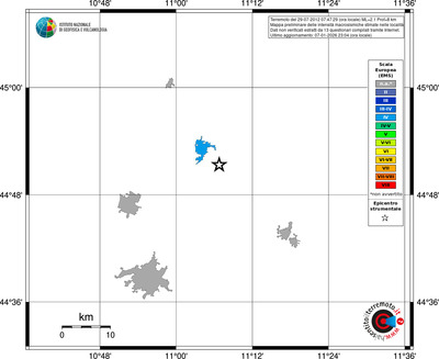 Mappa EMS - territori località