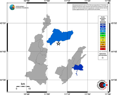 Mappa EMS - territori comuni
