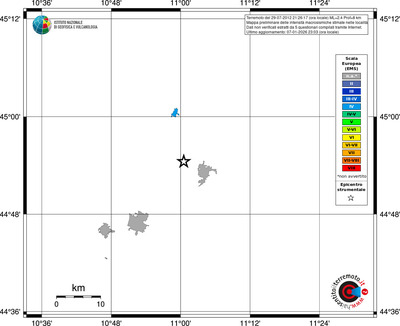 Mappa EMS - territori località