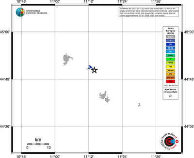 Mappa EMS - territori località