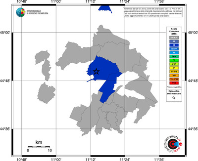 Mappa EMS - territori comuni