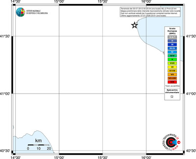 Mappa EMS - territori località