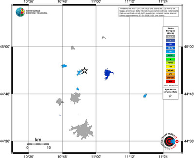 Mappa EMS - territori località