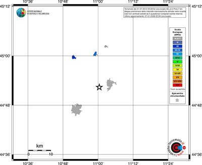Mappa EMS - territori località