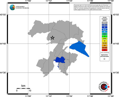 Mappa EMS - territori comuni
