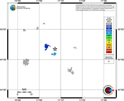Mappa EMS - territori località