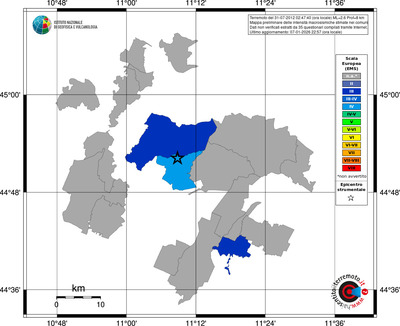 Mappa EMS - territori comuni
