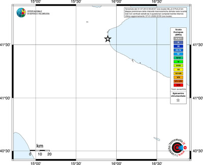 Mappa EMS - territori località