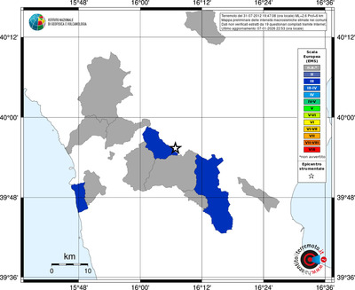 Mappa EMS - territori comuni