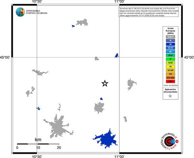 Mappa EMS - territori località