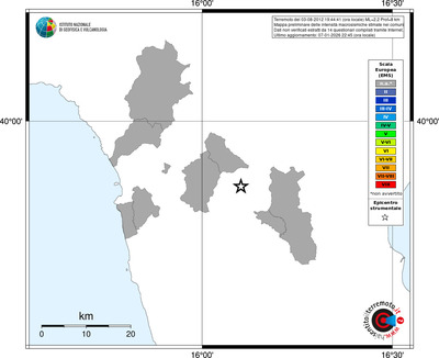 Mappa EMS - territori comuni
