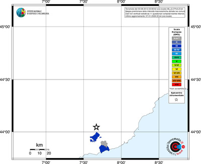 Mappa EMS - territori comuni