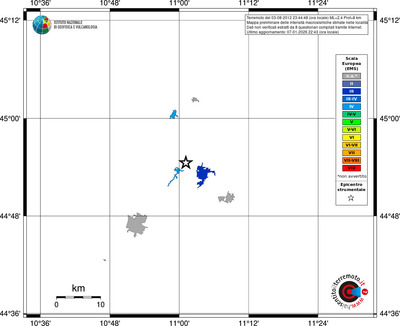 Mappa EMS - territori località
