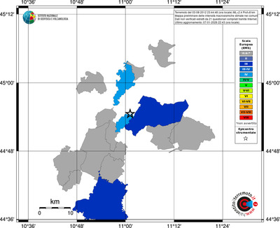 Mappa EMS - territori comuni