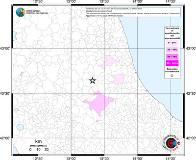 Mappa territorio comunale con almeno 3 questionari
