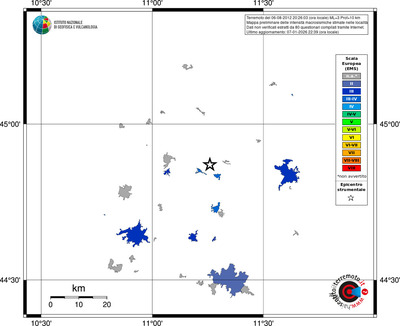Mappa EMS - territori località