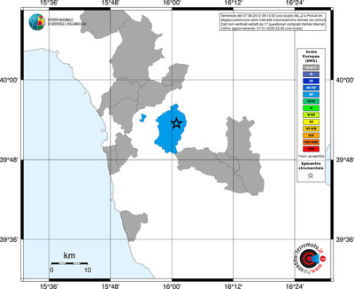 Mappa EMS - territori comuni