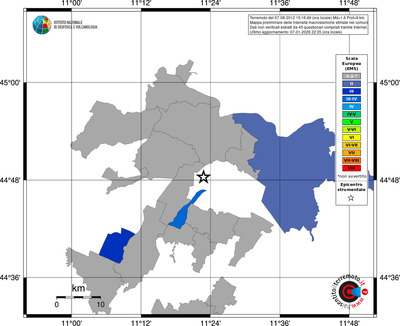 Mappa EMS - territori comuni