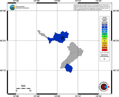 Mappa EMS - territori comuni