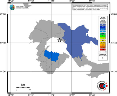 Mappa EMS - territori comuni
