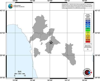 Mappa EMS - territori comuni