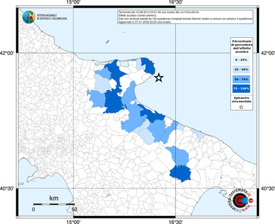 Mappa territorio comunale con almeno 3 questionari