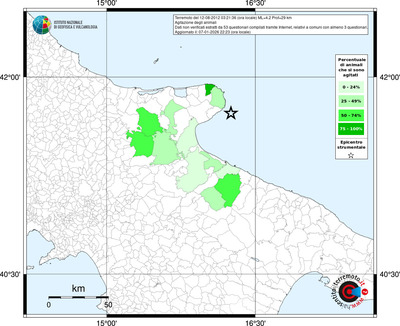 Mappa territorio comunale con almeno 3 questionari