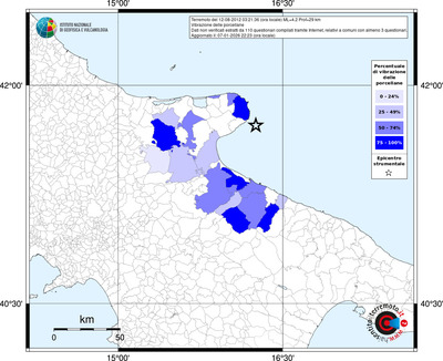 Mappa territorio comunale con almeno 3 questionari