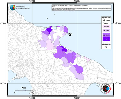 Mappa territorio comunale con almeno 3 questionari