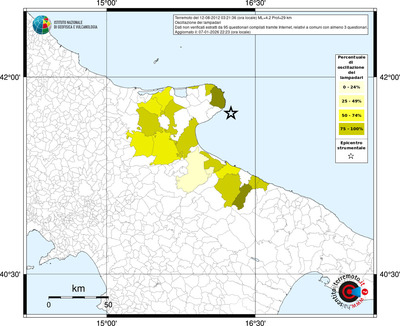 Mappa territorio comunale con almeno 3 questionari