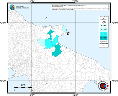 Mappa territorio comunale con almeno 3 questionari