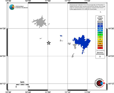 Mappa EMS - territori località