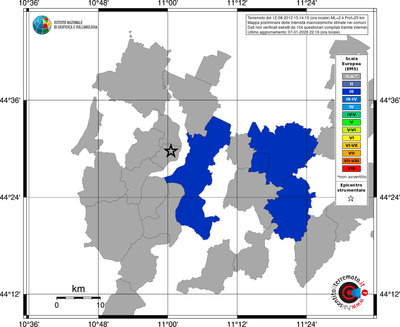 Mappa EMS - territori comuni