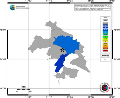 Mappa EMS - territori comuni