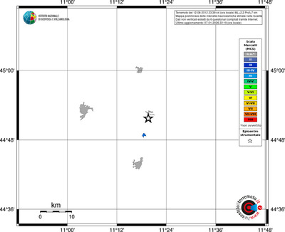 Mappa MCS - territori località