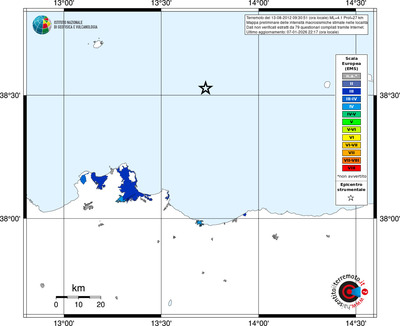 Mappa EMS - territori località