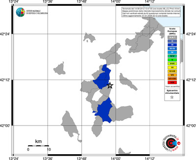 Mappa EMS - territori comuni