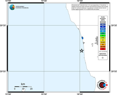 Mappa EMS - territori località