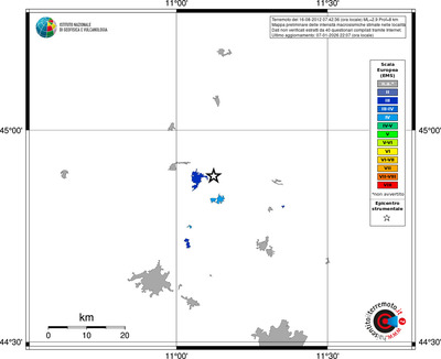 Mappa EMS - territori località