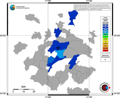 Mappa EMS - territori comuni