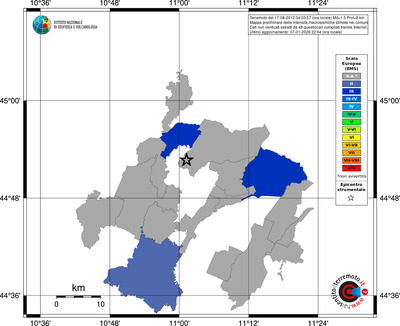 Mappa EMS - territori comuni