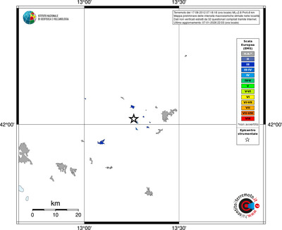 Mappa EMS - territori località