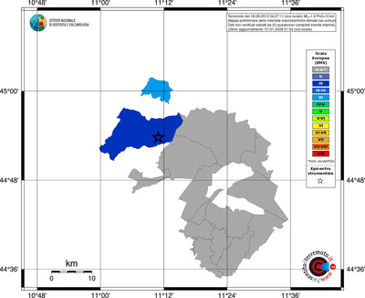 Mappa EMS - territori comuni