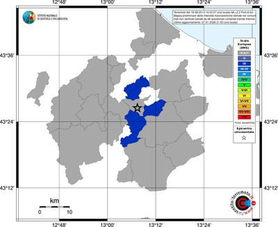 Mappa EMS - territori comuni