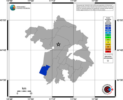 Mappa EMS - territori comuni