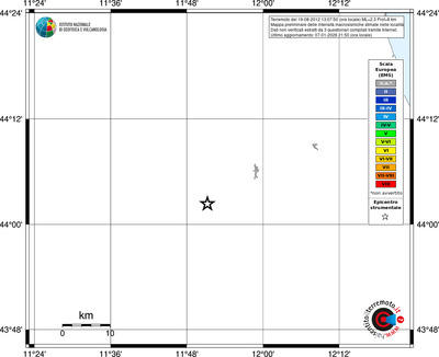 Mappa EMS - territori località