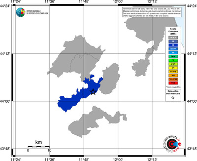 Mappa EMS - territori comuni