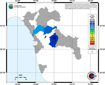 Mappa EMS - territori comuni