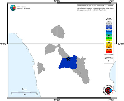 Mappa EMS - territori comuni